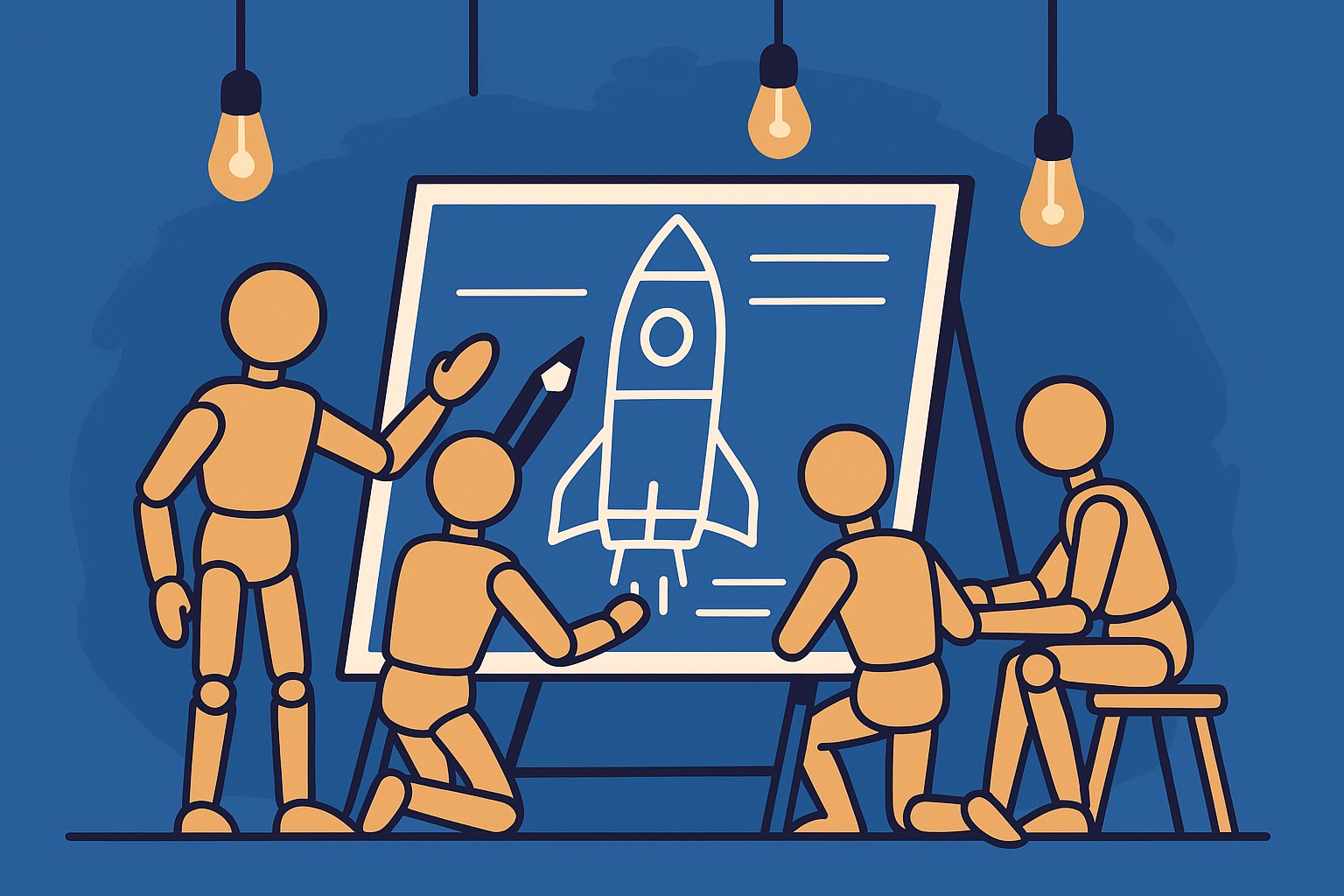 Visualisierung eines interaktiven Software-Workshops mit Kund:in